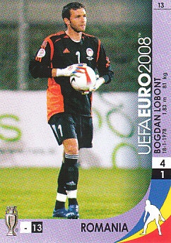 Bogdan Lobont Romania Panini Euro 2008 Card Game #13